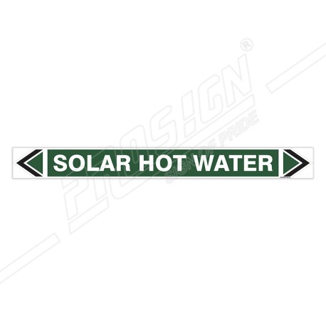 Solar Hot Water Pipe Marking Sticker Sign| Protector FireSafety