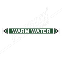 Warm Water Pipe Marking Sticker Sign| Protector FireSafety