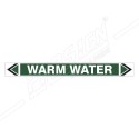 Warm Water Pipe Marking Sticker Sign| Protector FireSafety
