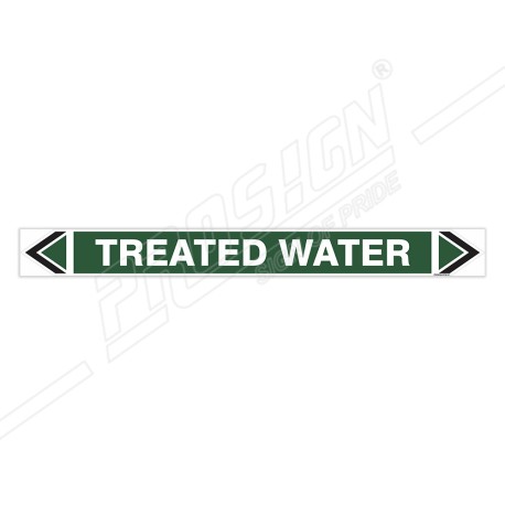 Treated Water Pipe Marking Sticker Sign| Protector FireSafety