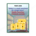 Handle Hazardous Chemical Safely Safety Posters| Protector FireSafety