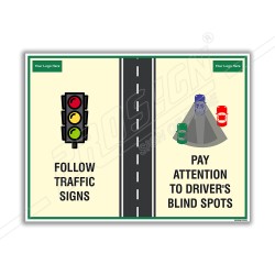 Follow Traffic Sign Road Safety Posters| Protector FireSafety