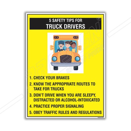 5 Safety Tips For Driver Road Safety Posters| Protector FireSafety