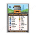 Truck Driver Safety Rules Safety Posters| Protector FireSafety