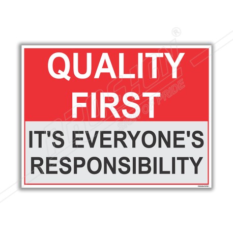 Quality First Safety Posters| Protector FireSafety