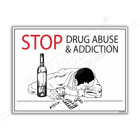 Stop Drug Abuse & Addiction Safety Posters| Protector FireSafety