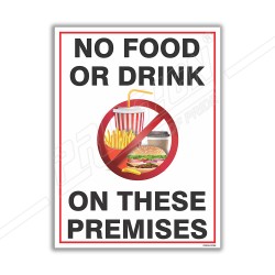 No Food On These Premises Safety Posters| Protector FireSafety
