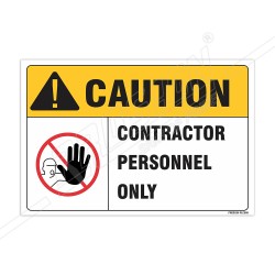 Contractor Personnel Only Construction Safety Label| Protector FireSafety