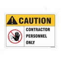 Contractor Personnel Only Construction Safety Label| Protector FireSafety