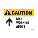 Men Working Above Construction Safety Label| Protector FireSafety