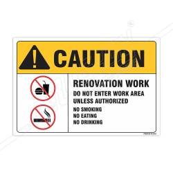 Renovation Work Construction Safety Label| Protector FireSafety