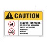 Renovation Work Construction Safety Label| Protector FireSafety
