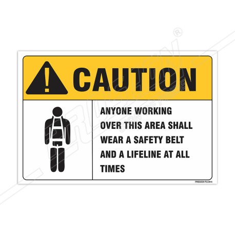 Wear Safety Belt Construction Safety Label| Protector FireSafety