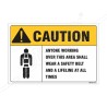 Wear Safety Belt Construction Safety Label| Protector FireSafety