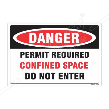 Permit Required Do Not Enter Construction Safety Label| Protector FireSafety