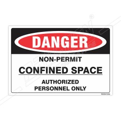 Confined Space Construction Safety Label| Protector FireSafety