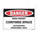 Confined Space Construction Safety Label| Protector FireSafety