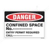 Confined Space Construction Safety Label| Protector FireSafety