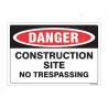 Construction Site No Trespassing Construction Safety Label| Protector FireSafety