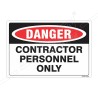 Contractor Personnel Only Construction Safety Label| Protector FireSafety