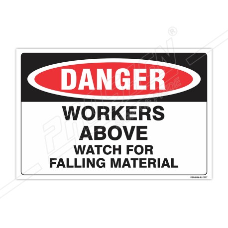 Workers Above Construction Safety Label| Protector FireSafety
