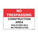 Construction Area Construction Safety Label| Protector FireSafety