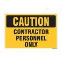 Contractor Personnel Only Construction Safety Label| Protector FireSafety