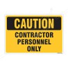 Contractor Personnel Only Construction Safety Label| Protector FireSafety