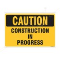 Construction In Progress Construction Safety Label| Protector FireSafety