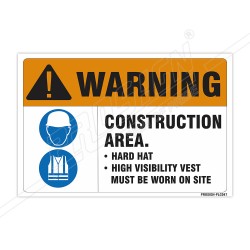 Construction Area Construction Safety Label| Protector FireSafety