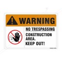 Construction Area Construction Safety Label| Protector FireSafety