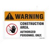Authorized Person Only Construction Safety Label| Protector FireSafety