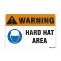 Hard Hat Area Construction Safety Label| Protector FireSafety