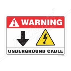 Underground Cable Construction Safety Label| Protector FireSafety