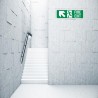 Fire Exit left Up Cross Arrow Sign| Protector FireSafety