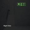 Fire Exit left Up Cross Arrow Sign| Protector FireSafety