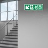 Fire Exit left Down Cross Arrow Sign| Protector FireSafety