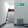 Emergency Exit Left Up Cross Arrow Sign| Protector FireSafety