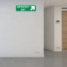 Emergency Exit Right Up Cross Arrow Sign| Protector FireSafety