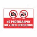 No Photography And Video Recording Prohibition Sign| Protector FireSafety