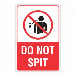 Do Not Spit Prohibition Sign| Protector FireSafety