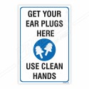 Get Your Ear Plug Here Mandatory Sign| Protector FireSafety