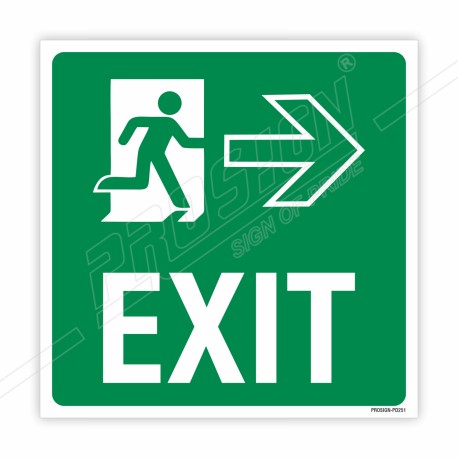 Exit With Right Side Arrow Sign| Protector FireSafety