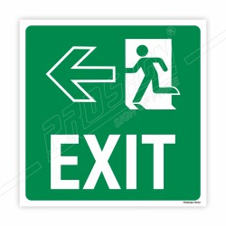Exit With Left Side Arrow Sign| Protector FireSafety