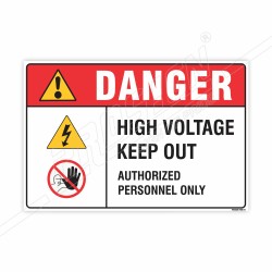 High Voltage Keep Out Danger Sign| Protector FireSafety