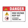 High Voltage Keep Out Danger Sign| Protector FireSafety