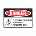 Electrical Equipment Authorized Personnel Only Danger Sign| Protector FireSafety