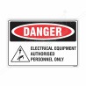 Electrical Equipment Authorized Personnel Only Danger Sign| Protector FireSafety