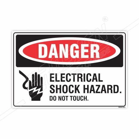 Electrical Shock Hazard Danger Sign| Protector FireSafety
