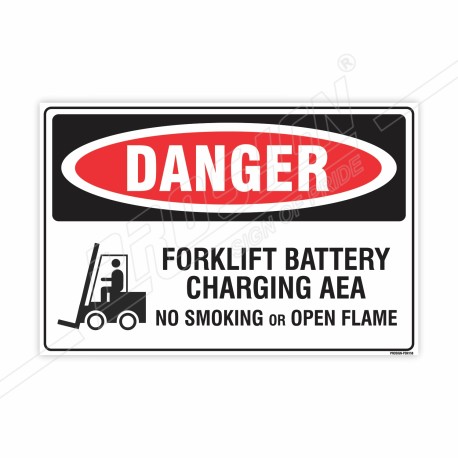 Forklift Battery Charging Area Danger Sign| Protector FireSafety